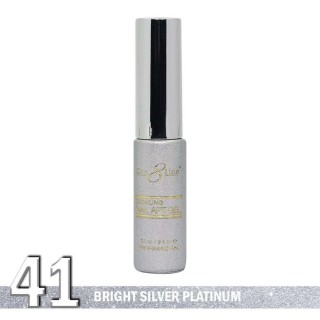 Cre8tion Detailing Nail Art Gel, 41, Bright Silver Platinum, 0.33oz KK1025 